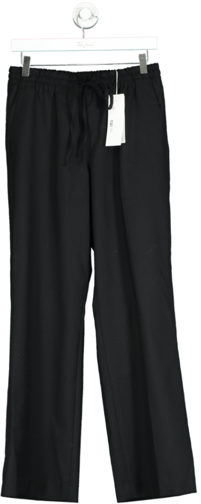 Arket Black High Waist Straight leg Wool Suit Trouser UK 12 - Reliked