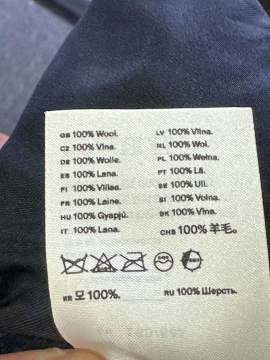 Arket Black High Waist Straight leg Wool Suit Trouser UK 8 - Reliked