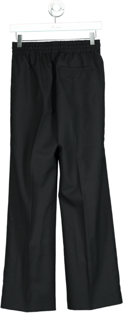 Arket Black High Waist Straight leg Wool Suit Trouser UK 8 - Reliked