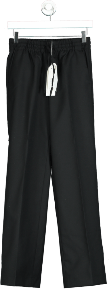 Arket Black High Waist Straight leg Wool Suit Trouser UK 8 - Reliked
