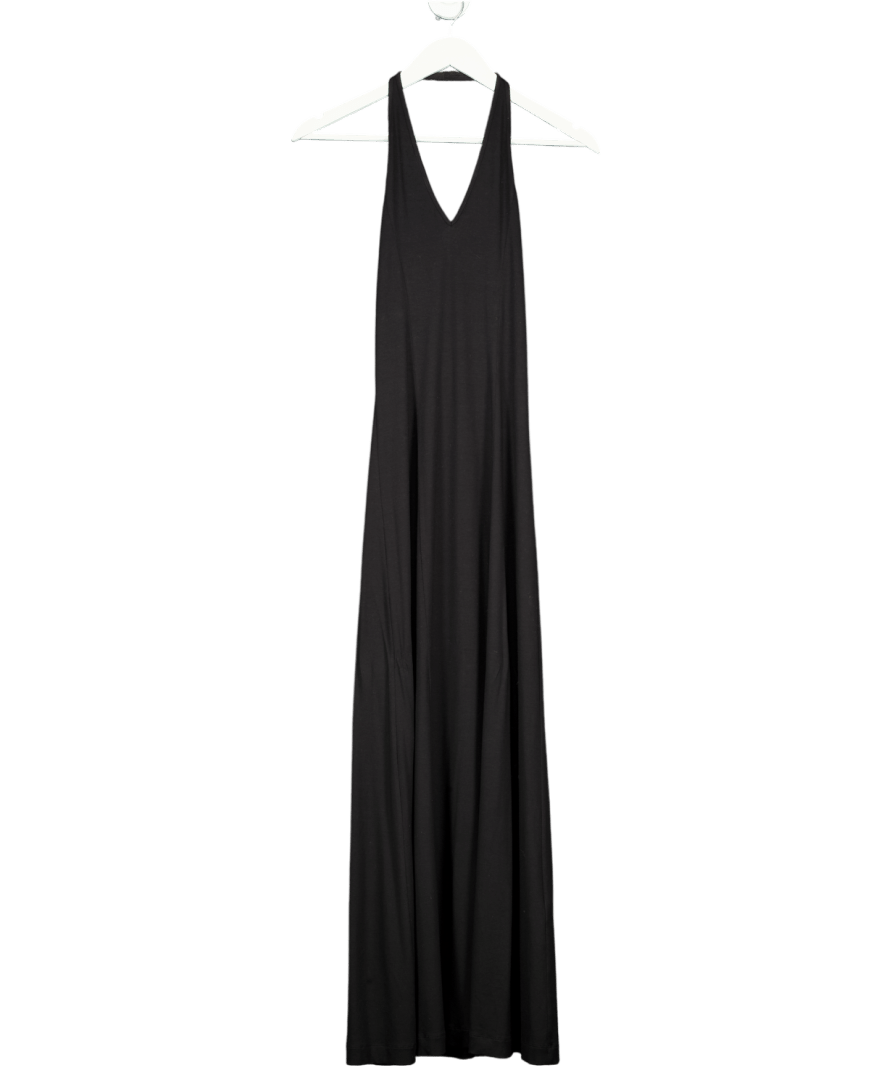 Arket Black Jersey Halterneck Midi Dress UK XS - Reliked