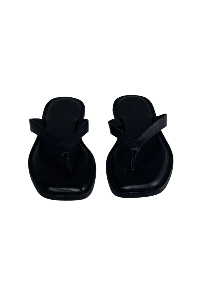 Arket Black Leather Thong Sandals UK 7 EU 40 👠 - Reliked