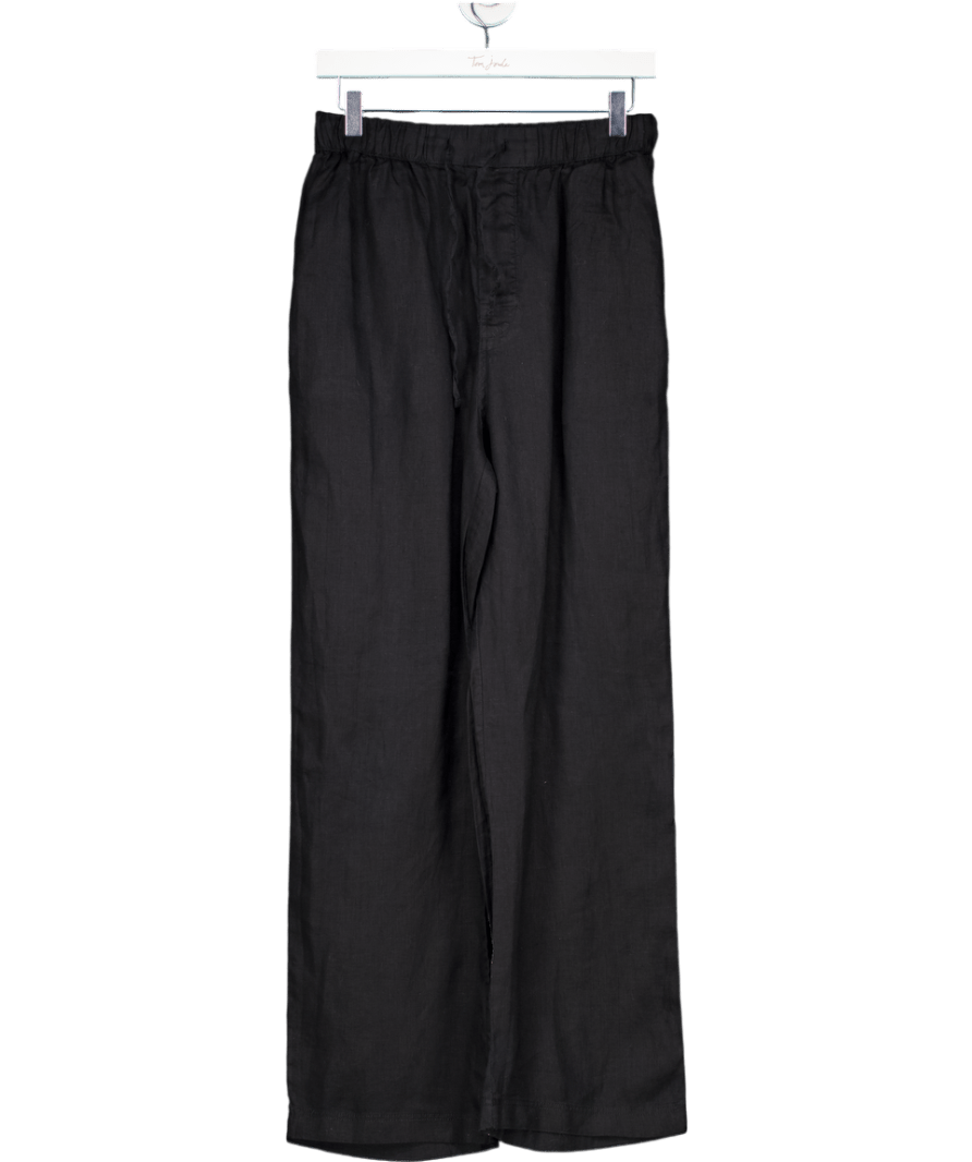 Arket Black Linen Drawstring Trousers UK S - Reliked