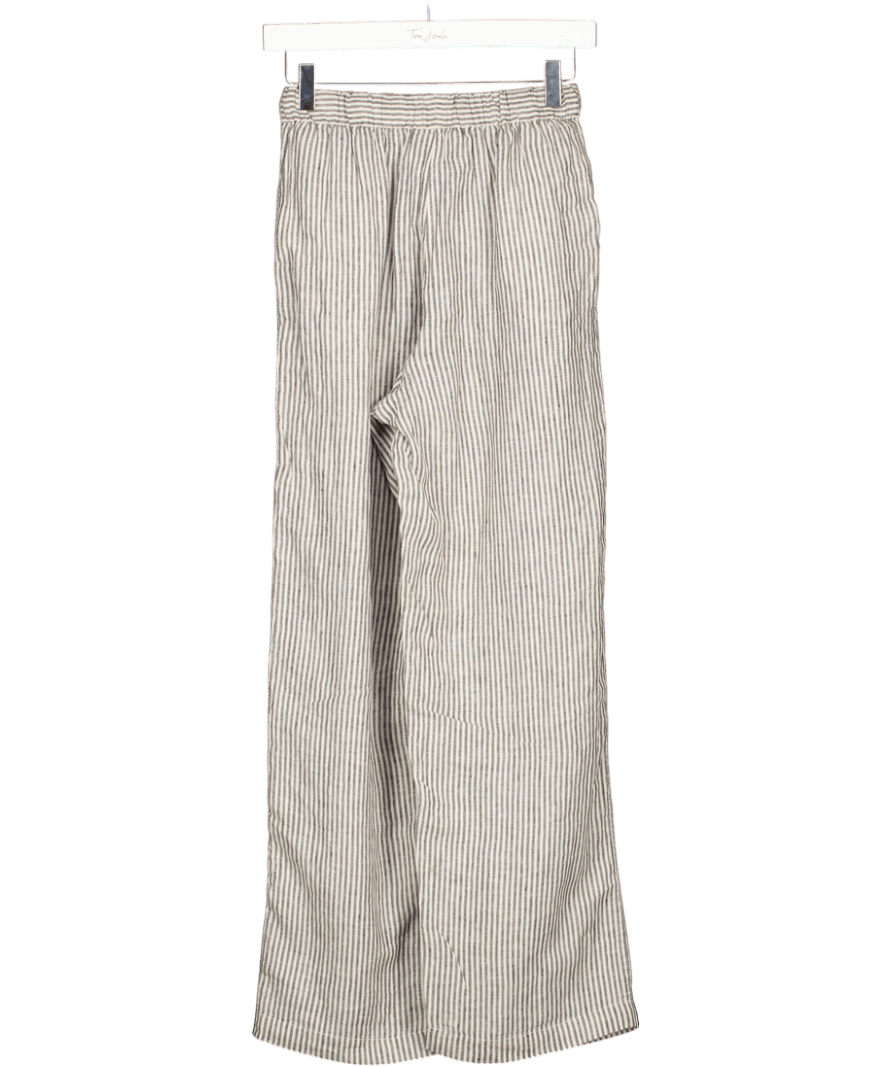 Arket Black Linen Drawstring Trousers UK XS - Reliked