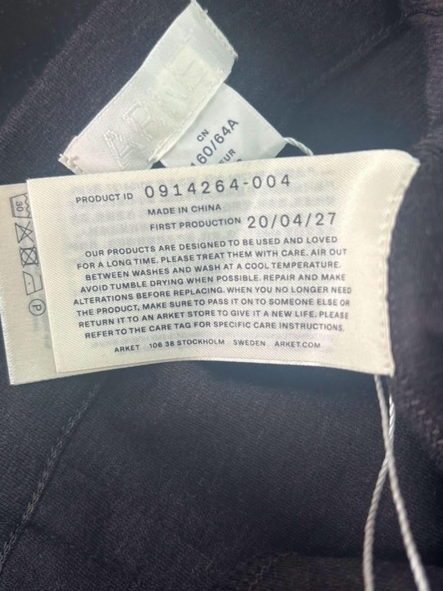 Arket Black Wide Leg Trousers XS - Reliked