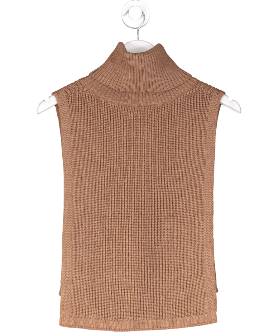 Arket Brown Alpaca Bib Neck Top UK XS/S - Reliked