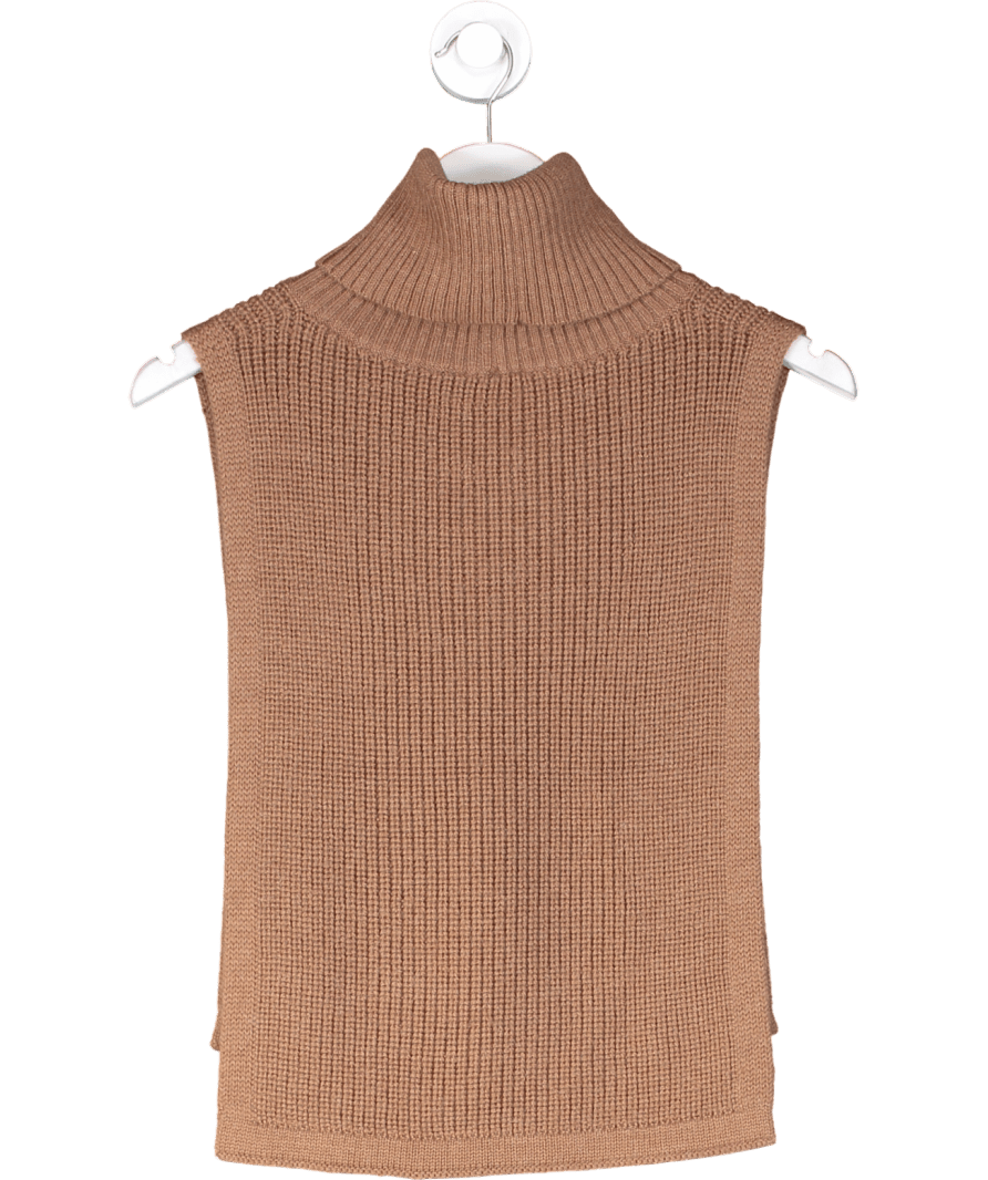 Arket Brown Alpaca Bib Neck Top UK XS/S - Reliked