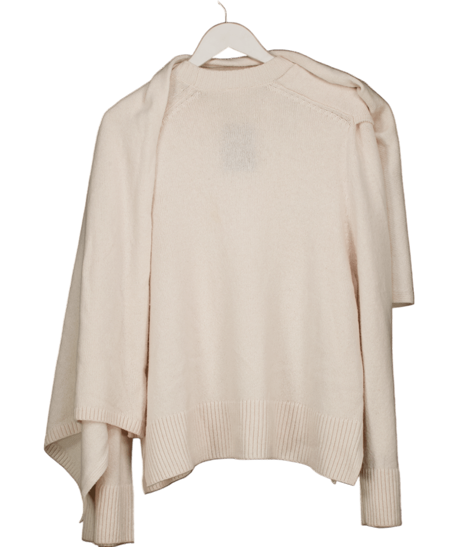 Arket Cream Wool Scarf Jumper UK S - Reliked
