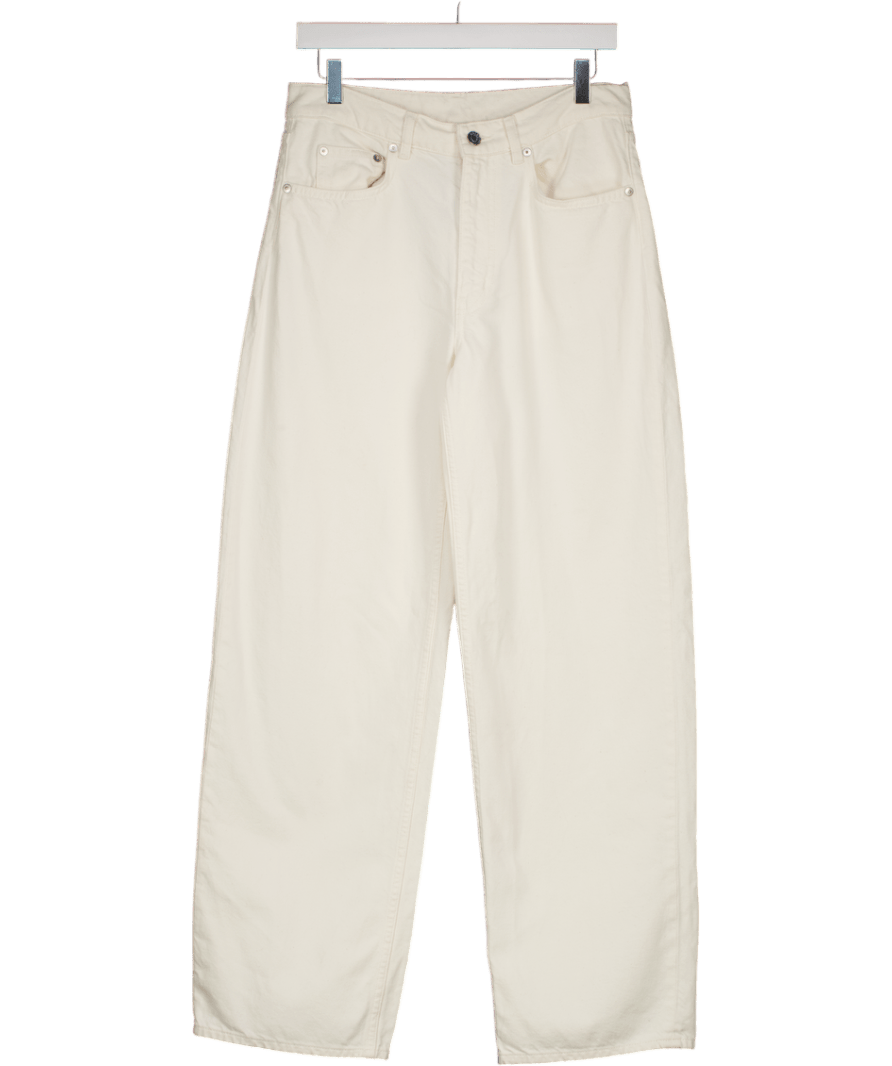 Arket Ecru Cream Heather Loose Fit Jeans W27 - Reliked
