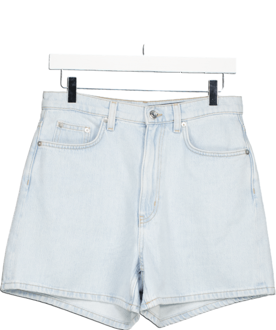 Arket Light Blue High Waisted Denim Shorts W27 - Reliked