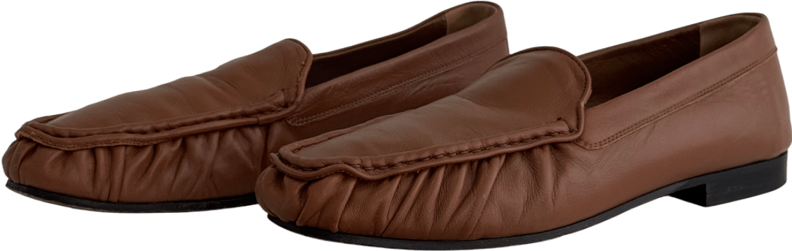 Arket Light Brown Leather Loafers UK 7 EU 40 👠 - Reliked