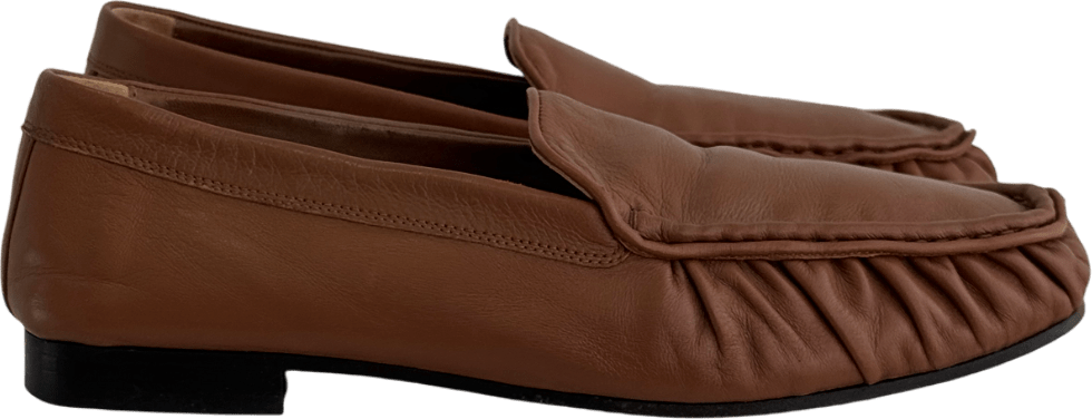Arket Light Brown Leather Loafers UK 7 EU 40 👠 - Reliked