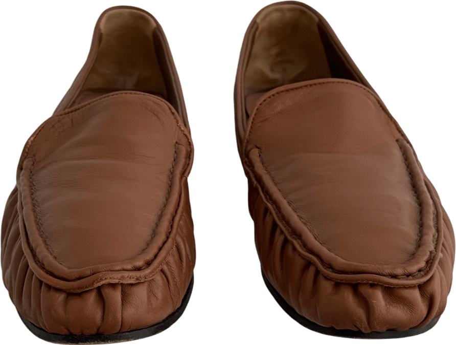 Arket Light Brown Leather Loafers UK 7 EU 40 👠 - Reliked