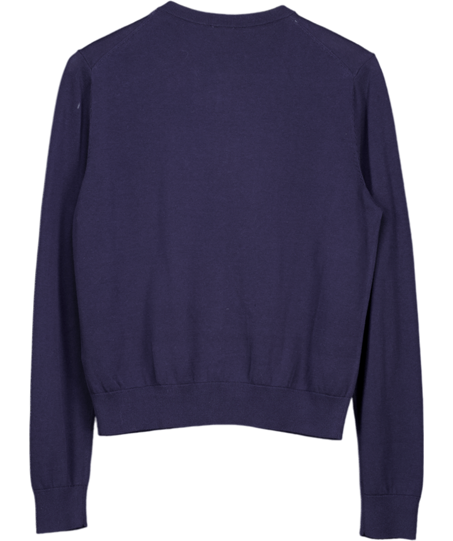 Arket Navy Blue Cotton Cardigan UK M - Reliked