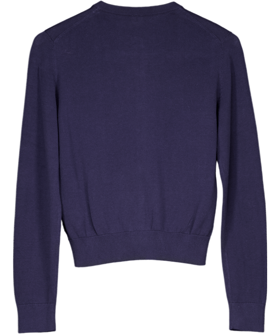 Arket Navy Blue Cotton Cardigan UK XS - Reliked