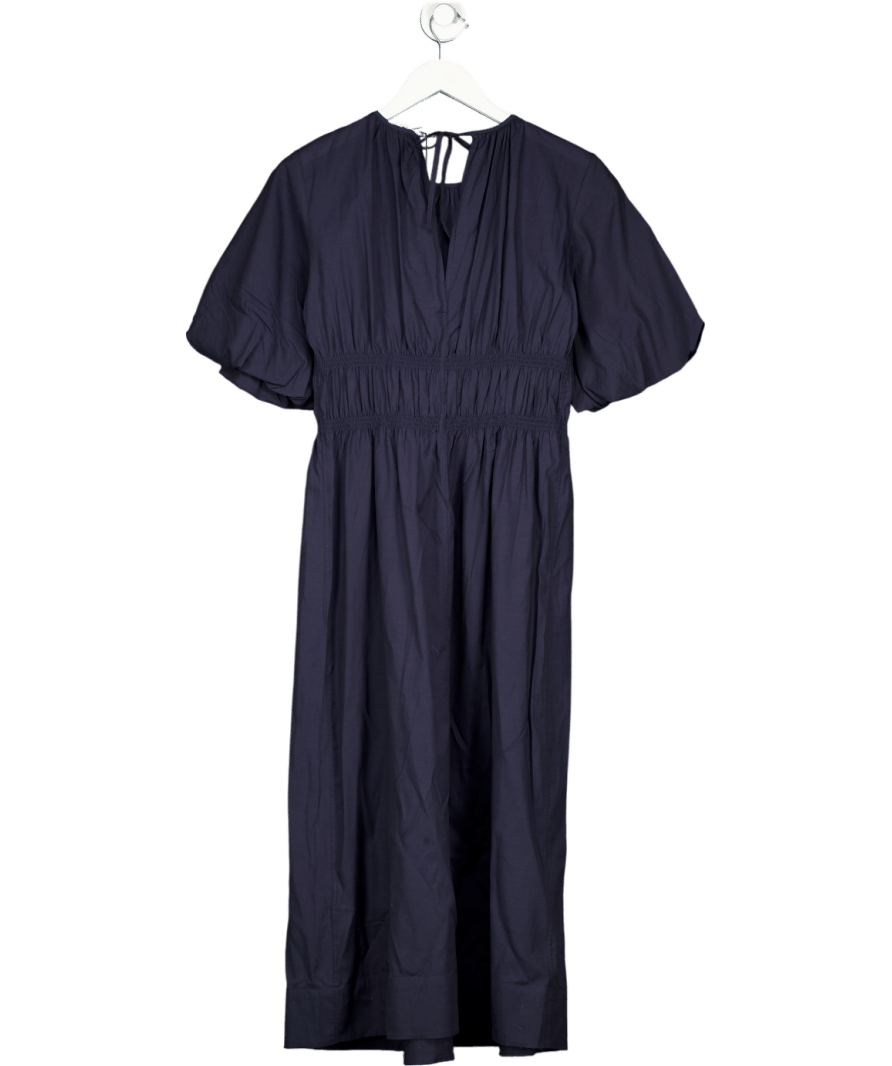 Arket Navy Blue Volume - sleeve Dress UK 8 - Reliked