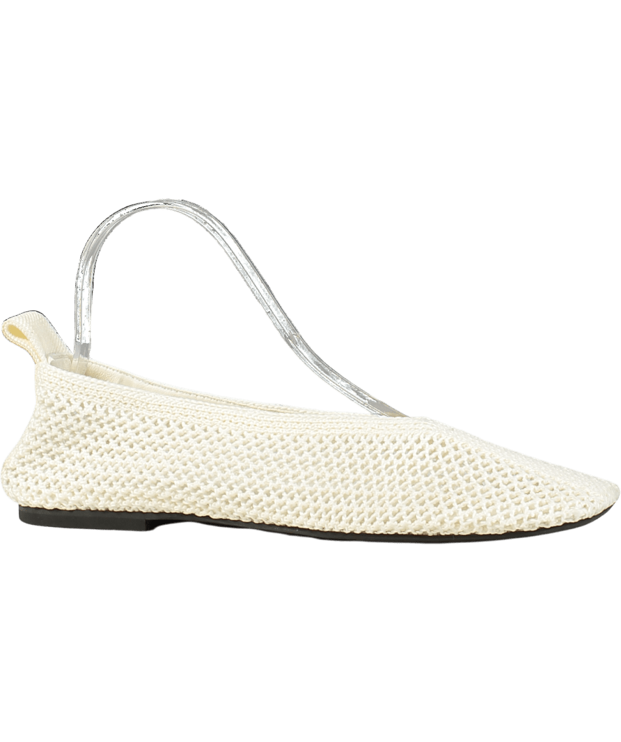 Arket Off White Knitted Ballet Flat Shoes UK 7 EU 40 👠 - Reliked