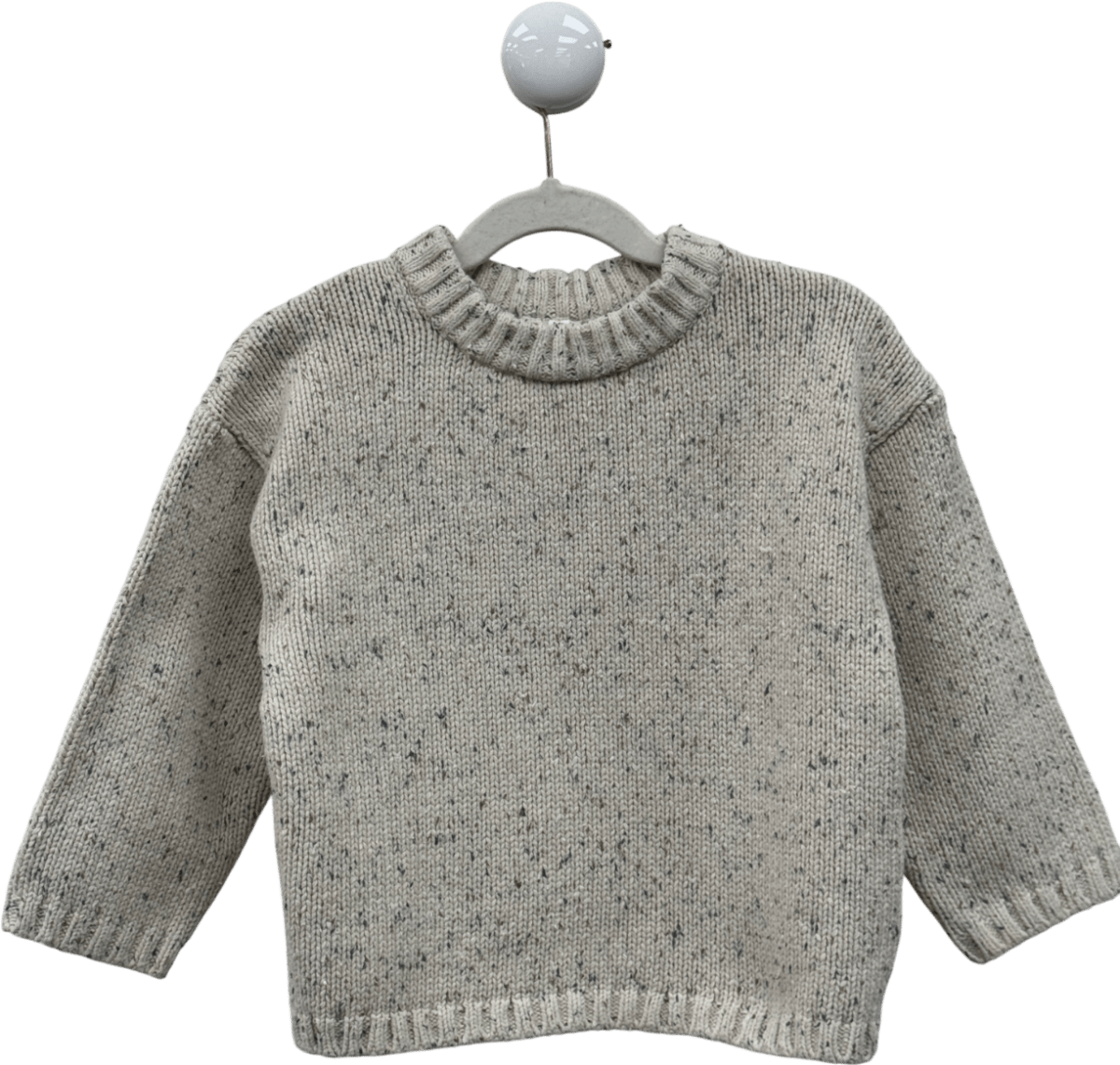 Arket Off White Marl Linen Blend Jumper 2 - 4 Years - Reliked
