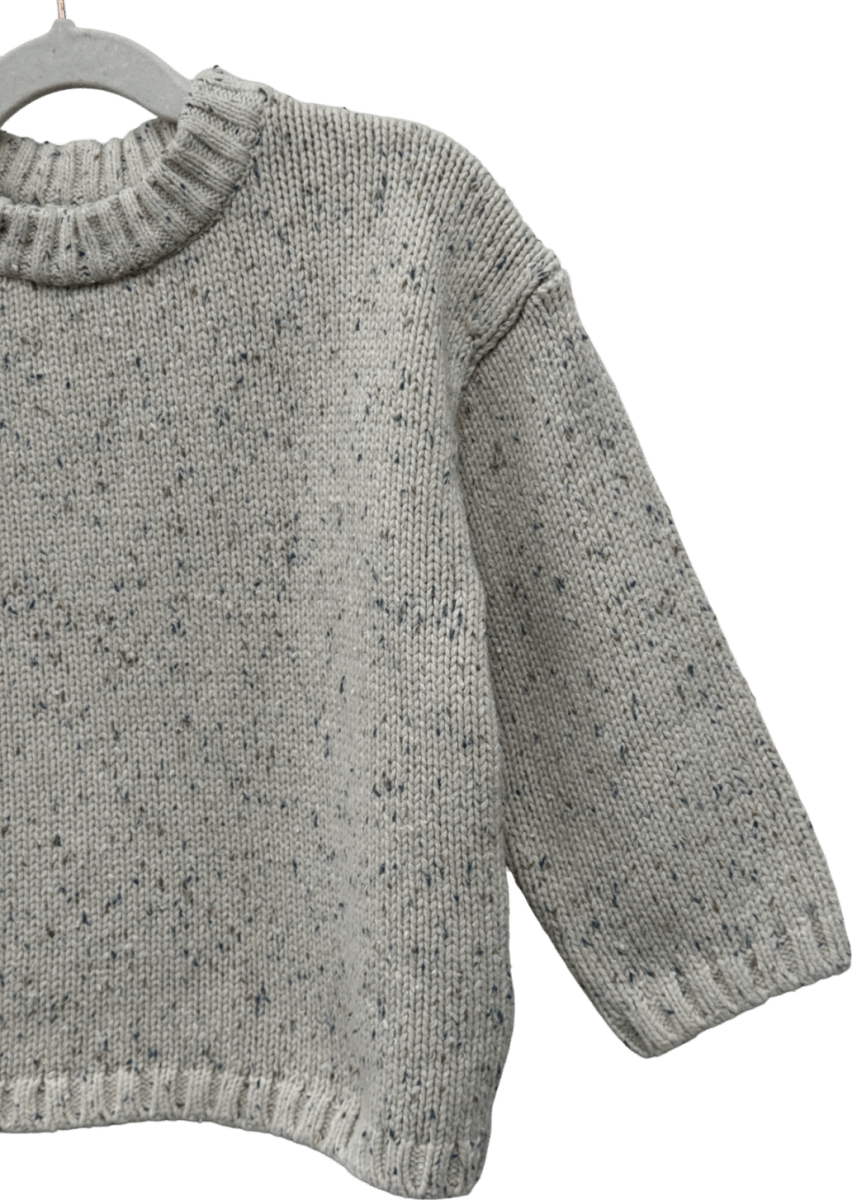 Arket Off White Marl Linen Blend Jumper 2 - 4 Years - Reliked