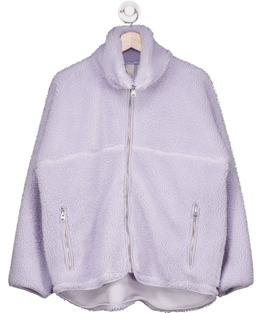 Arket Purple High - neck Pile Jacket - Lilac UK S - Reliked