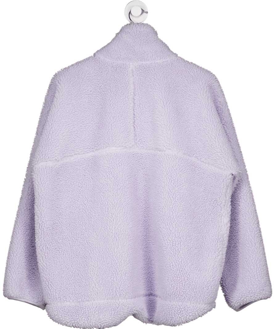 Arket Purple High - neck Pile Jacket - Lilac UK S - Reliked
