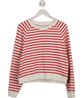 Arket Red / White Striped Terry Sweatshirt UK S - Reliked