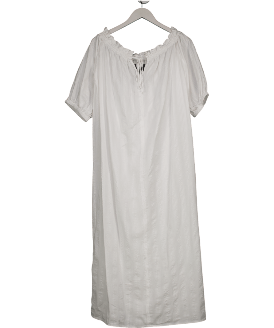 Arket White 100% Cotton Seersucjer Midi Dress UK 8 - Reliked