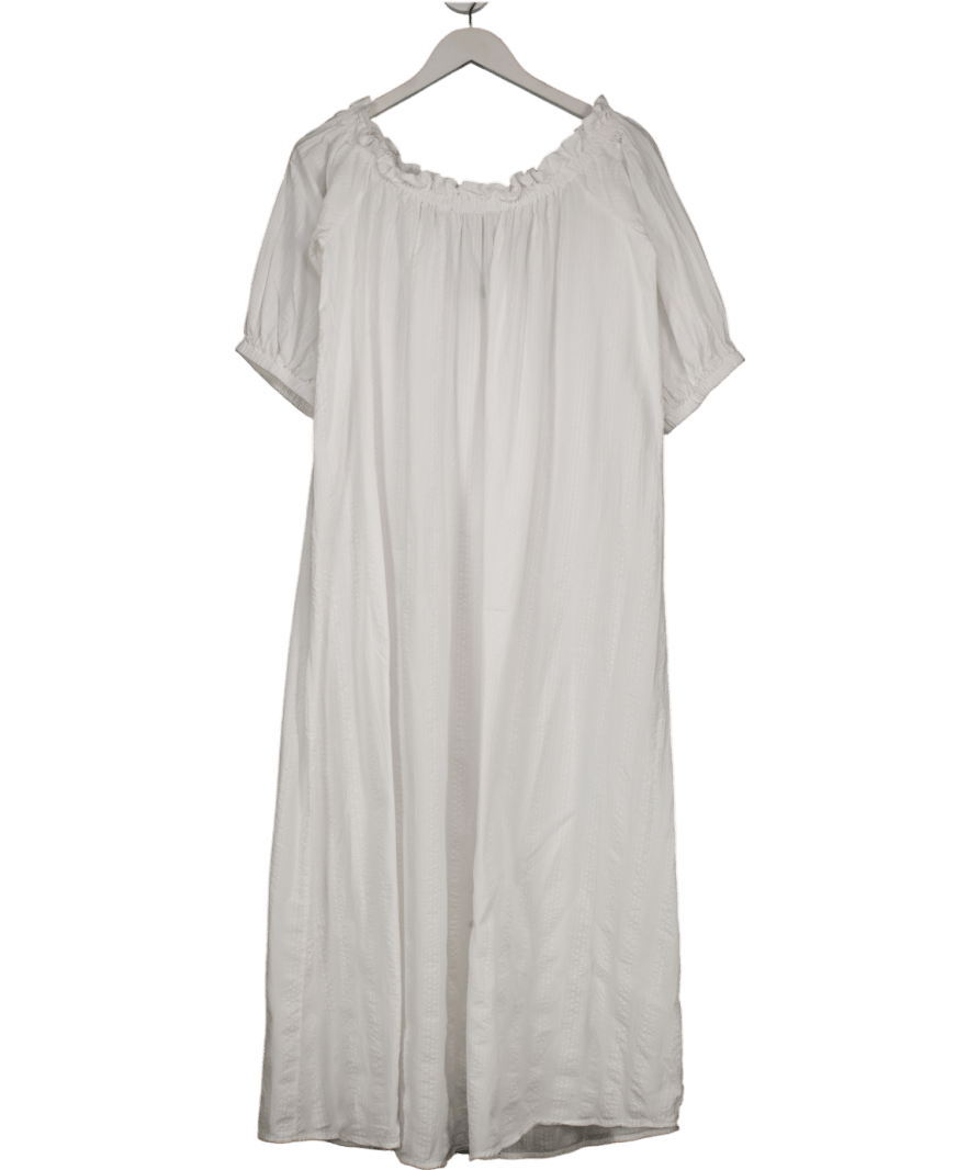 Arket White 100% Cotton Seersucjer Midi Dress UK 8 - Reliked