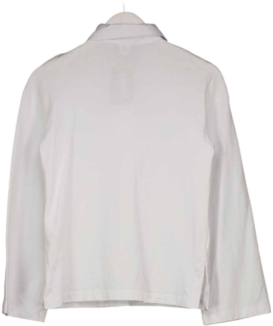 Arket White Collared Long Sleeve Top UK XS - Reliked