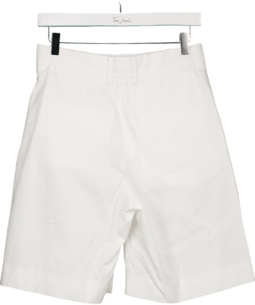 Arket White Tailored Pleated Shorts UK 8 - Reliked