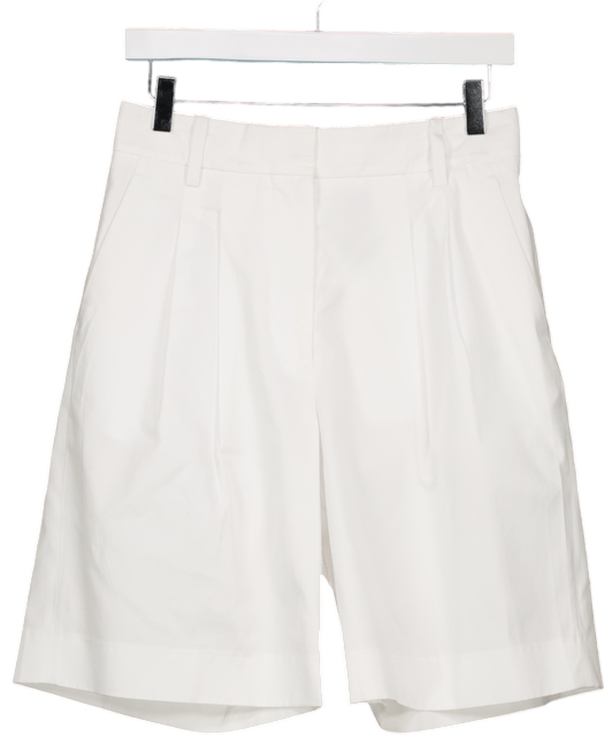 Arket White Tailored Pleated Shorts UK 8 - Reliked