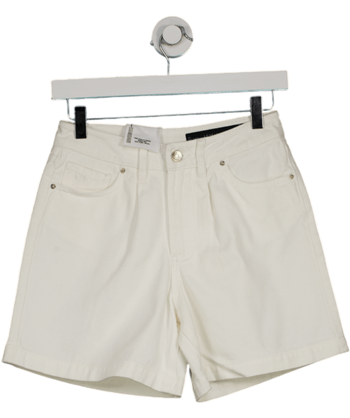 Armani Exchange White Mid Rise Easy Denim Shorts W24 - Reliked