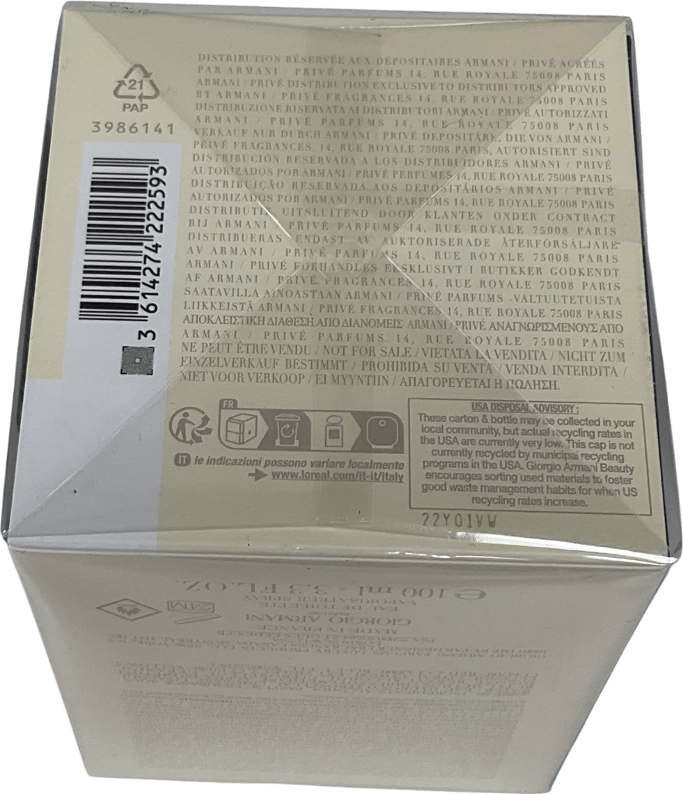 armani/prive Privé Iris Bleu Eau De Toilette Iris Bleu 100ml - Reliked