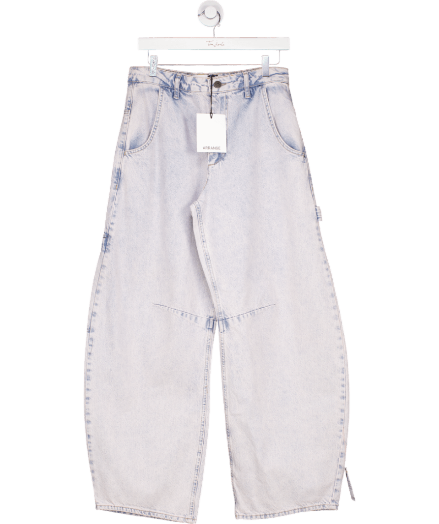 ARRANGE Purple Margot Carpenter Barrel Leg Jean In Lilac Acid Wash UK 10 - Reliked