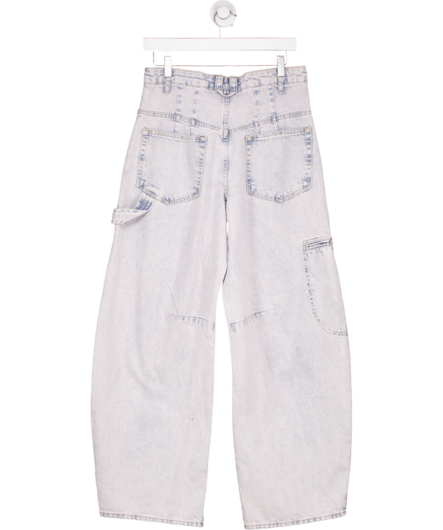 ARRANGE Purple Margot Carpenter Barrel Leg Jean In Lilac Acid Wash UK 10 - Reliked