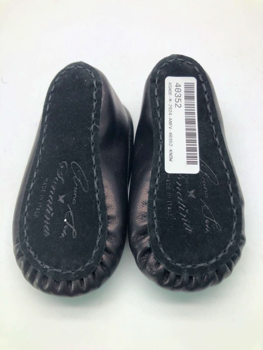 Aruna Seth Girls Black Sonatina Leather Ballet Flats Size UK 4 - Reliked