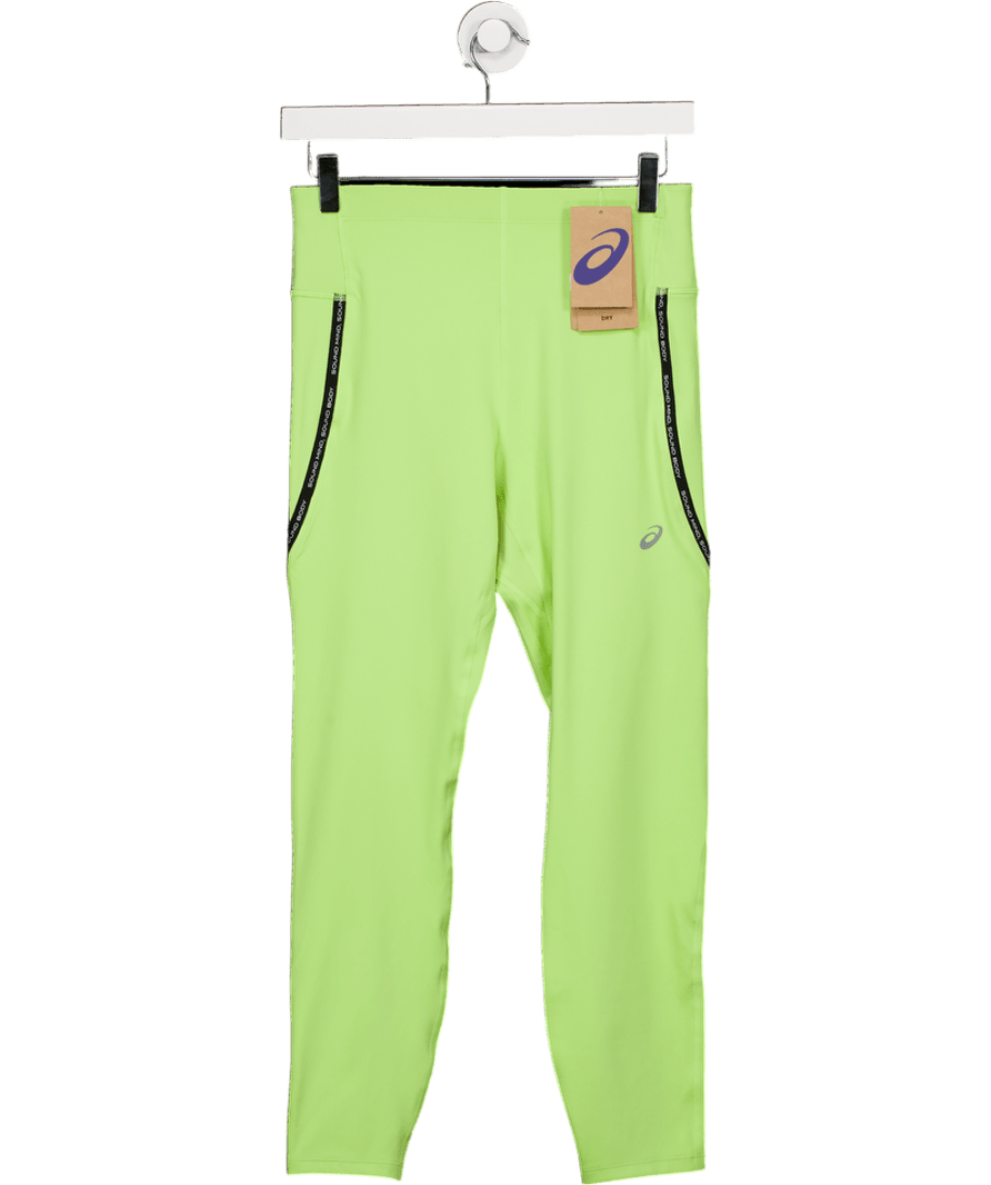 asics Green Race High Waist Tights Leggings UK M - Reliked