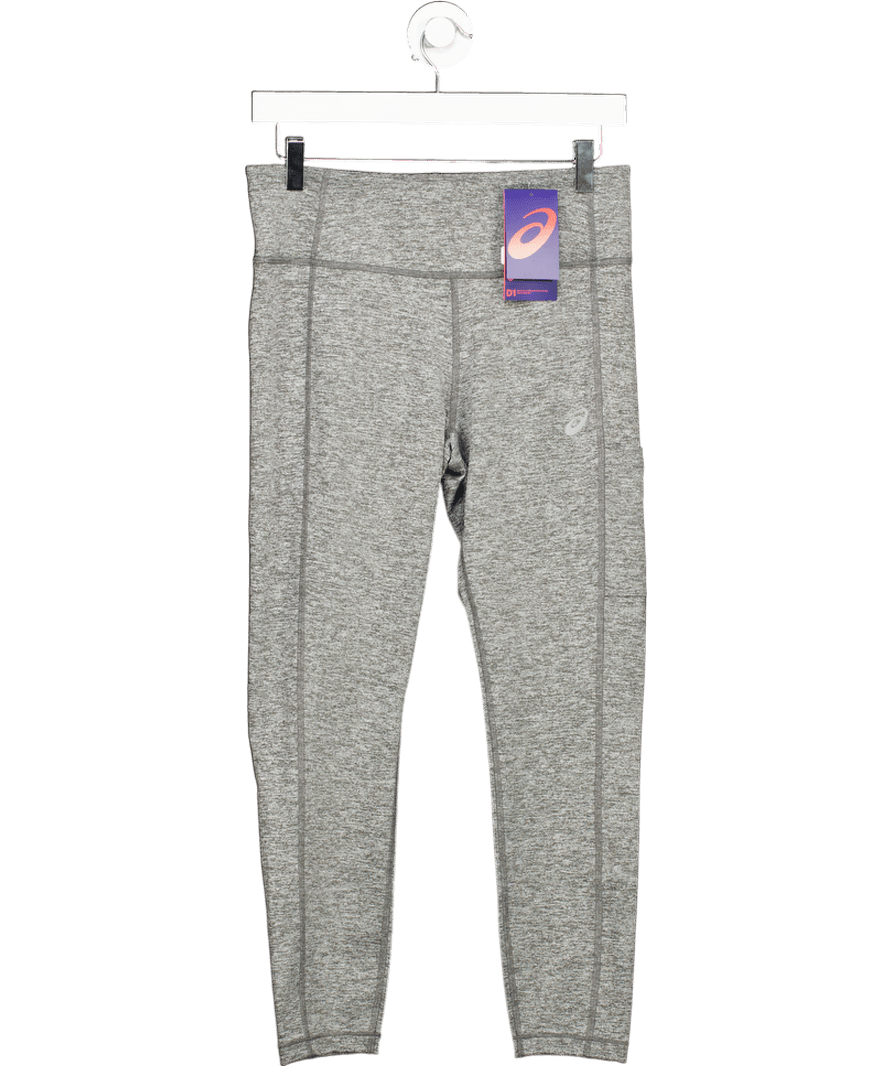 asics Grey Marl 7/8 Active Wear Leggings UK M - Reliked