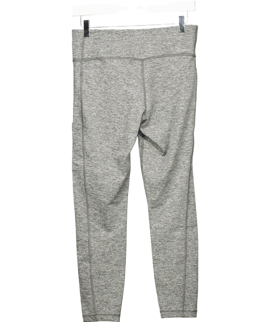 asics Grey Marl 7/8 Active Wear Leggings UK M - Reliked