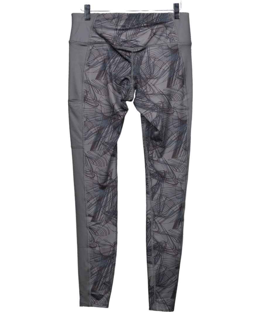 asics Grey Sport Gpx Tight Running Leggings UK M - Reliked