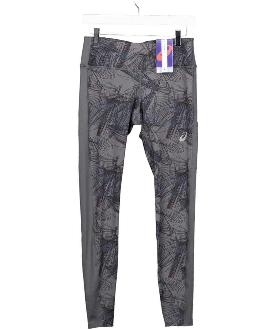 asics Grey Sport Gpx Tight Running Leggings UK M - Reliked