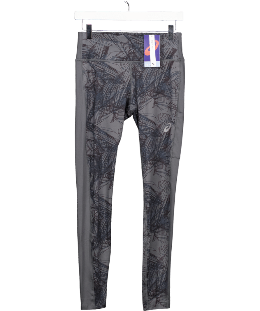asics Grey Sport Gpx Tight Running Leggings UK S - Reliked