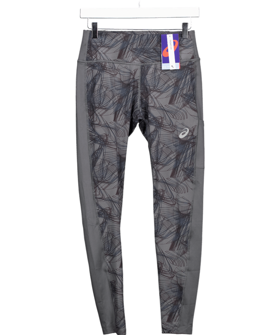 asics Grey Sport Gpx Tight Running Leggings UK S - Reliked