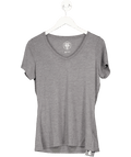 asics Grey V - neck T-shirt UK M - Reliked