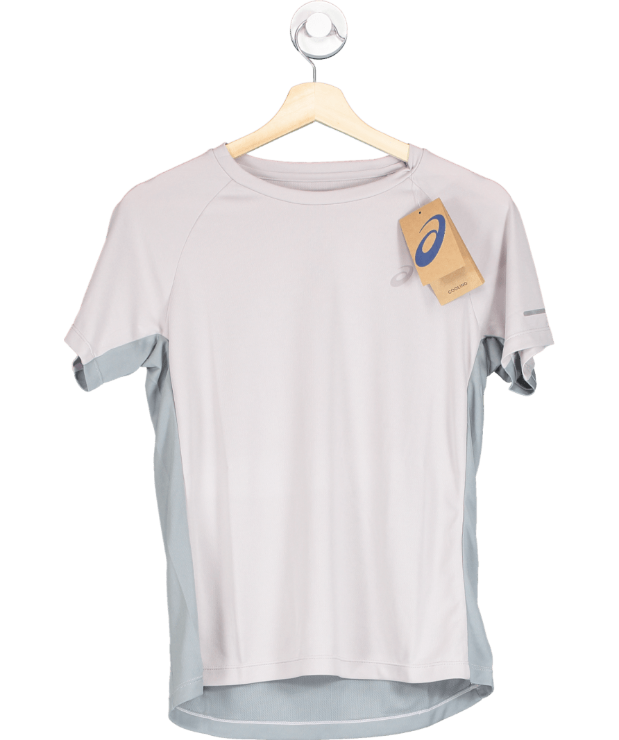 asics Lite Show light grey haze Running Top UK S - Reliked