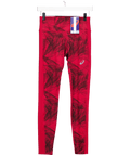 asics Red Sport Gpx Tight Running Leggings UK XS - Reliked