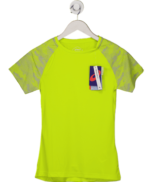 asics Yellow Lime Short Sleeve Quick Drying Short Sleeve Running Top UK XS