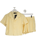 ASOS 2 - piece Buttermilk Yellow Towellling Boxer Short (uk M) And Shirt UK S - Reliked