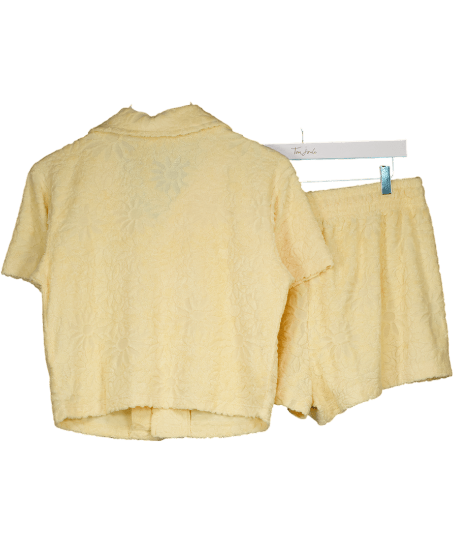 ASOS 2 - piece Buttermilk Yellow Towellling Boxer Short (uk M) And Shirt UK S - Reliked