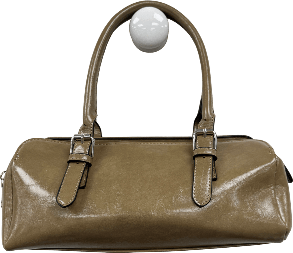 ASOS Beige Design Textured Bowler Bag With Key Bag Charm - Reliked